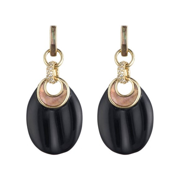Encrusted Infinity Link Earrings